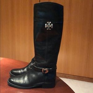 Tory Burch Eloise Black Riding Boot